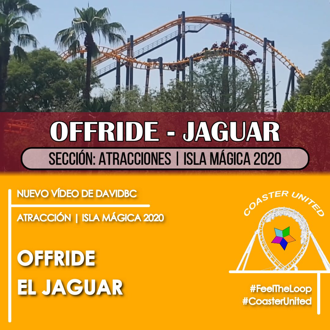 CoasterUnited's tweet photo. 🎬- NUEVO VÍDEO DE DAVIDBC (@DavidBCParks) -🎬
.
¡Disfruta del OFFRIDE de una de las atracciones más importantes de Isla Mágica (@islamagica) EL JAGUAR!
.
.
.
#FeelTheLoop #CoasterUnited #Offride #Jaguar #IslaMágica #DavidBC https://t.co/obnwaz5LSi