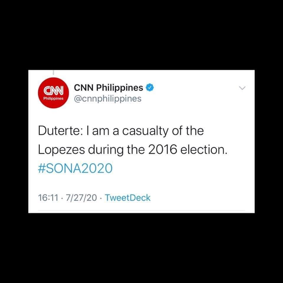 roxsantos's tweet photo. Casualty?? So paanong nanalo po kayo? Di ba sabi mo neutral ka? So ikaw talaga ang mastermind pagpapasara sa ABSCBN inamin mo naman na yan e. Anong klase ka na lider hinayaan mo na mawalan ng trabaho yun 11K plus na empleyado para sa pansarili mo na interest! https://t.co/OhVxHEvt1B