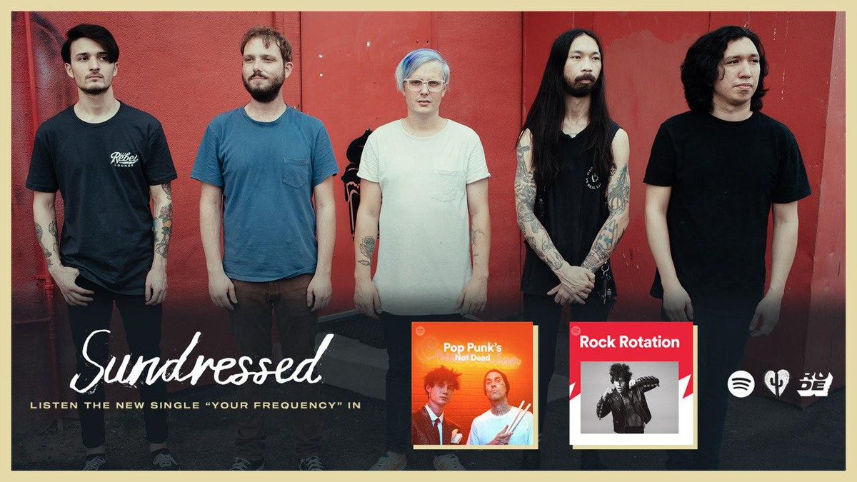 ruderecords's tweet photo. Thx @Spotify for adding @sundressedband new single #YourFrequency to these cool playlists:
🌵#PopPunksNotDead👉🏽https://t.co/tX3QvsODyo
🌵#RockRotation👉🏽https://t.co/aehV0YGp0u https://t.co/PsqsLbQDOn