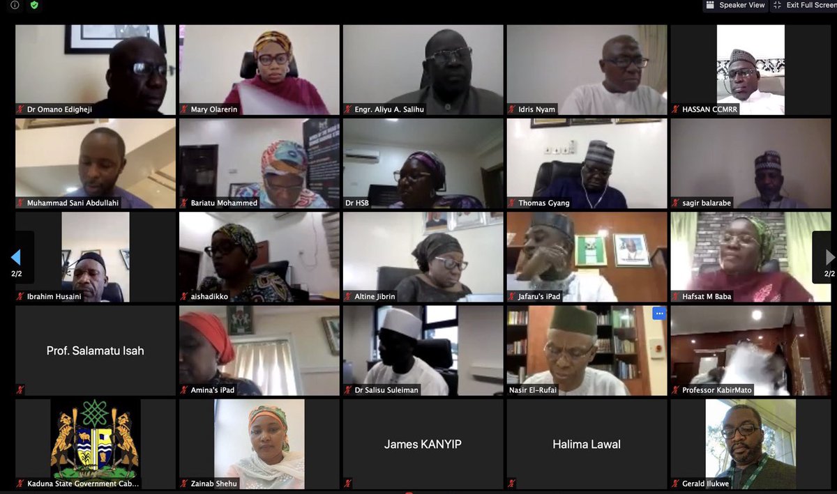 GovKaduna's tweet photo. Malam Nasir @elrufai is chairing a meeting of the Kaduna State Executive Council https://t.co/dkwF6uDpQq