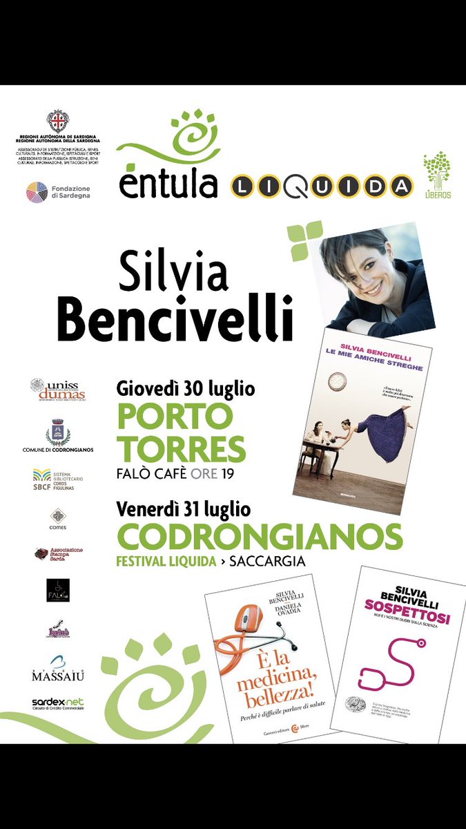 sbencivu's tweet photo. Tra qualche giorno si vola in Sardegna!
Il 30 a Porto Torres e il 31 a Codrongianos, per #entula e @liquidafestival.
I dettagli qui sotto. https://t.co/wBDecCeUXB