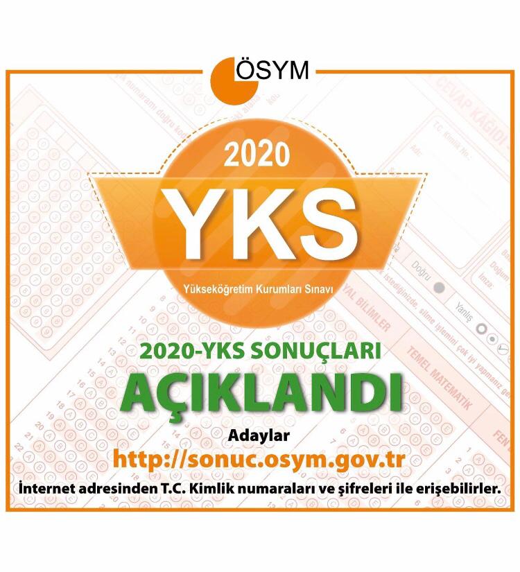 YKS sonuçları açıklandı.