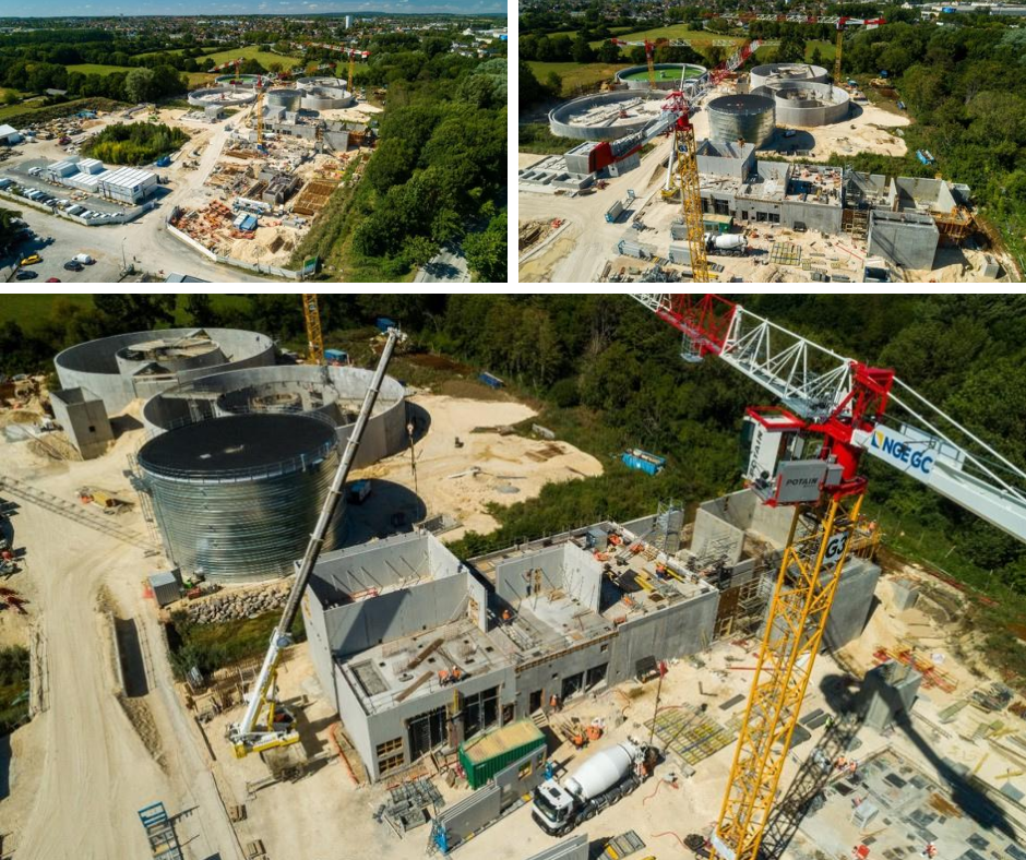 groupe_NGE's tweet photo. [#SUIVIDECHANTIER] #NGEGC prend de la hauteur du côté de la Station d’Epuration de Bourges  !
Parties enterrées : 🔚 
Réalisation des élévations : 🆙
Remblaiements d’ouvrage de #Guintoli : 🔜 
Réseaux enterrés par #EHTP : 🔛
Un travail d'équipe qui performe ! https://t.co/D16SA126eD