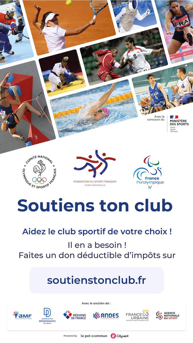 L’opération « soutiens ton club » se poursuit bien entendu durant le mois d’août. N’hésitez pas à inscrire votre club ou à faire un don au club sportif de votre choix (avec déduction fiscale).