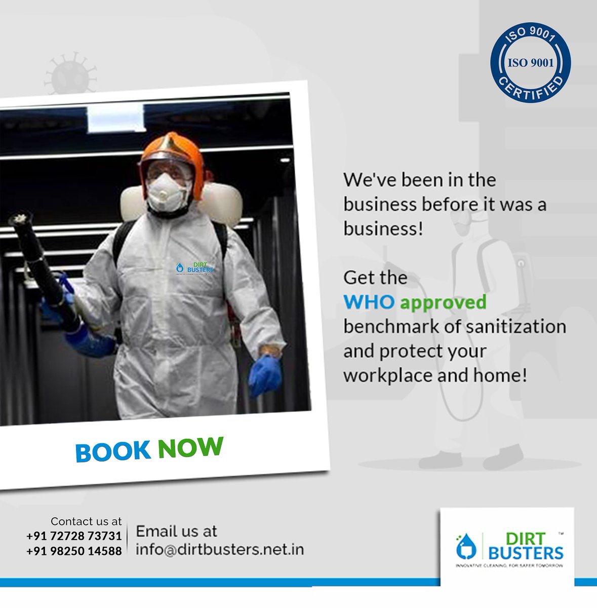 Dirtbustersind's tweet photo. Being in the industry for more than a decade, our sole mission is to provide quality services and control the spread of diseases, not just to make a quick buck. 

Choose the expert. Choose Dirt Busters.
 #CovidEssentials #3plyfacemask https://t.co/i48a6TvgoA