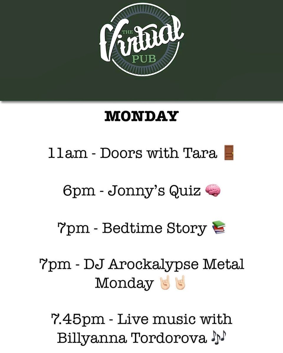 Slight change to our line up to @the_virtual_pub check it out on our Facebook page thevirtual.pub #hopeinnmeltonmowbray #facebooklive #metalmonday #quiz #bedtimestories #djset #rock #metal #livemusic #singer #singersongwriter #joinus #peace #love #immunity #ourcommunity