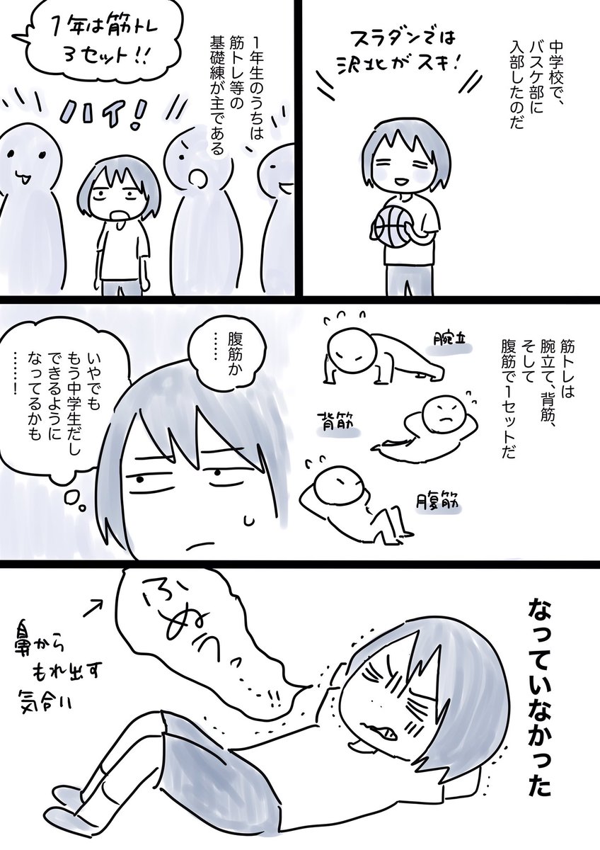 【完結】子供の頃、腹筋が1回もできなかった(1/2)

#コルクラボマンガ専科
#1日1P 