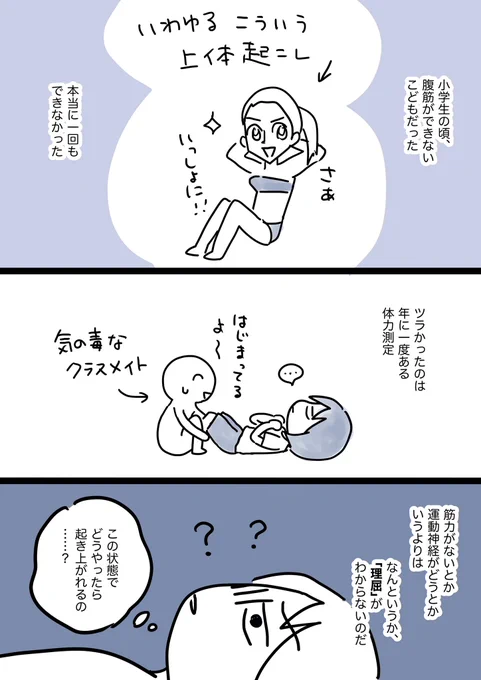 【完結】子供の頃、腹筋が1回もできなかった(1/2)

#コルクラボマンガ専科
#1日1P 