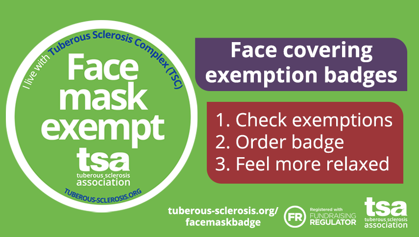 UKTSA's tweet photo. Wearing face coverings just isn't possible for many in the TSC community. Our 'face mask exempt' badge can help you feel more at ease when out and about.

All we ask for is a donation plus £1 postage: https://t.co/sVXdLyo7Ym

(Other TSA goods remain unavailable due to covid-19) https://t.co/WQ35Ra7qRL