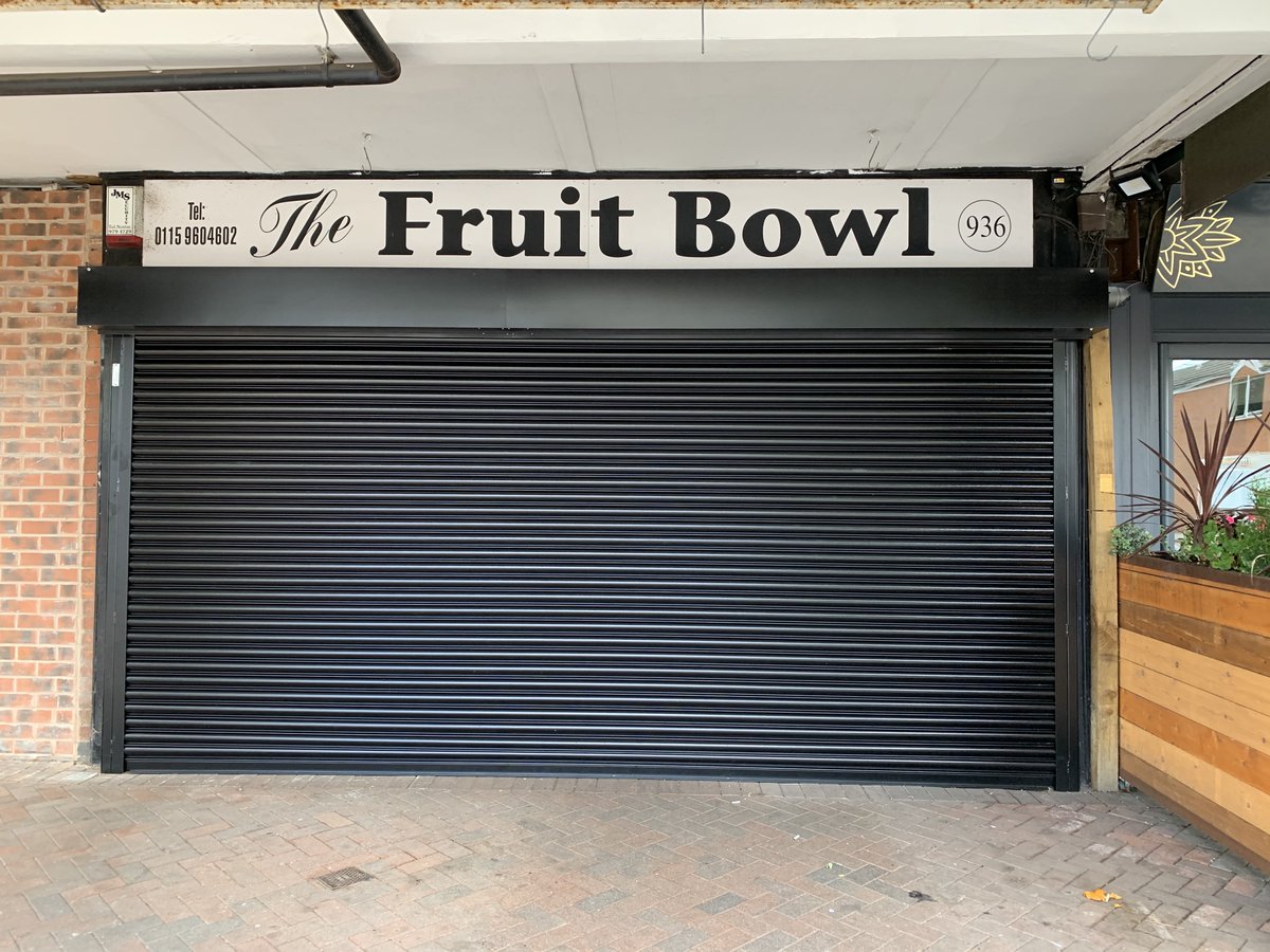 TSS_Nottingham's tweet photo. TSS Engineers Paul &amp; Dolan worked a late one last week to get the Roller Shutter completed for the lovely people at The Fruit Bowl, Mapperley. 

#RollerShutters #Rollershutter #Nottingham #Secure #Security #thefruitbowl #Nottinghamshire https://t.co/1G2I2zfRGl