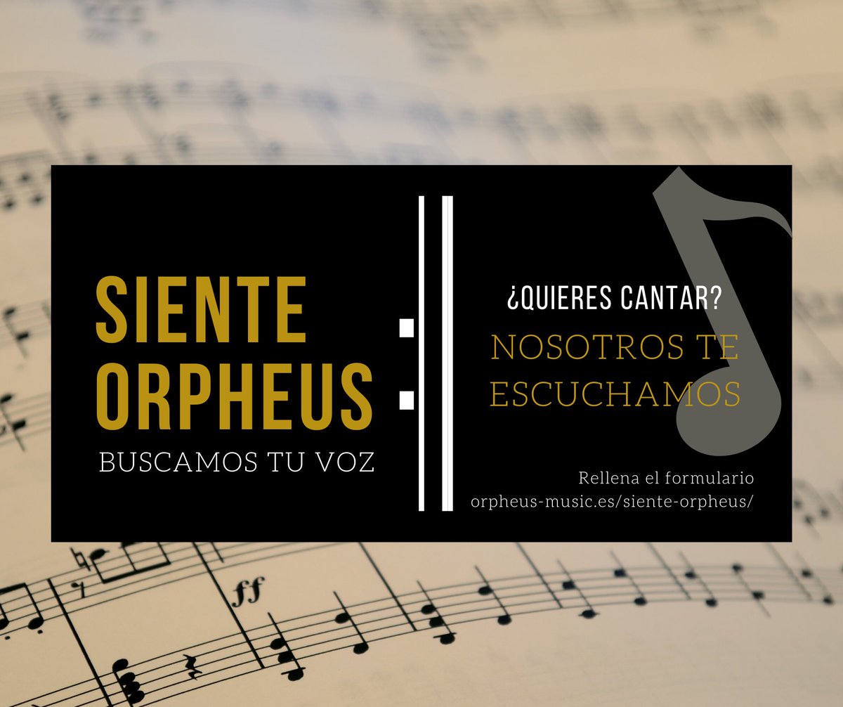 SIENTE ORPHEUS🌟 Buscamos tu voz

Abrimos la campaña de captación de nuevas voces😁 Si te gusta cantar, este es tu momento👏🏼 Rellena el formulario en nuestra web👇🏼 y te citaremos para las próximas audiciones 🔜

No te lo pienses, ¡nosotros te escuchamos!

orpheus-music.es/siente-orpheus/