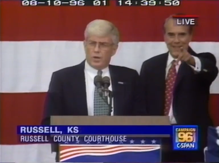 1996 (R): "Maybe we ought to take a look at the quarterback."Scott Reed, Bob Dole's 1996 campaign manager & a former Jack Kemp aide, quoting Dole before Dole's surprise pick of Kemp. What the campaign did to keep the secret (3-min video): https://www.c-span.org/video/?c4895277/user-clip-bob-doles-selection-jack-kemp-running-mate-1996