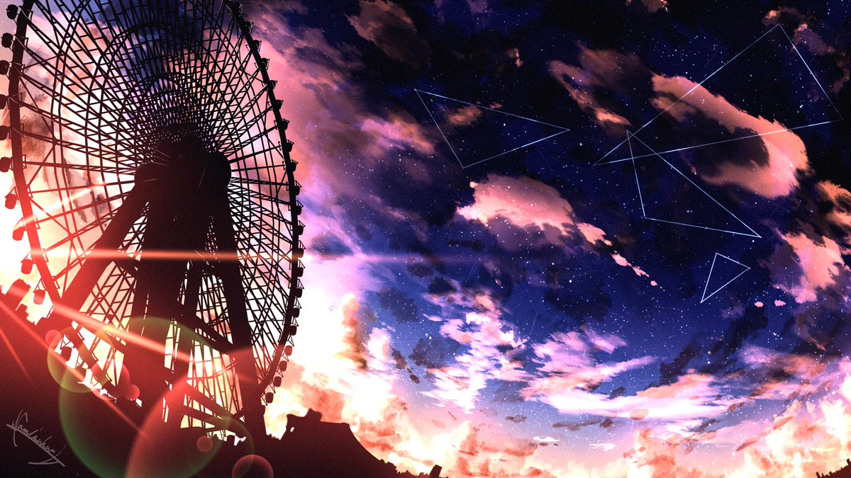 「#ツイッターで楽しむ天体観測 
タップして画面輝度上げて頂くと世界が変わると思い」|ナミヅクリ/Namizukuriのイラスト