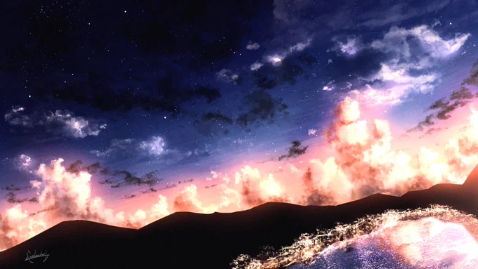 #ツイッターで楽しむ天体観測 
タップして画面輝度上げて頂くと世界が変わると思います…。
まだ一度も本物を見た事がないので、大富豪の方からの満点の星空プレゼント、お待ちしております…!!! 
