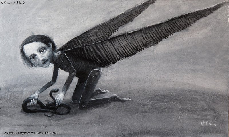 krzysztof_iwin's tweet photo. Krzysztof Iwin – „Anioł i wąż” akryl, płyta 50x30cm (2017) https://t.co/e82nAvxNkV #mitologiczne #pejzaż #symboliczne #lalki #czarnobiałe #50cm #30cm #2017r #biele #czernie #szarości #art #painting #Iwin #KrzysztofIwin #obrazy #galeria #malarst ... https://t.co/SUVQsTbW3T