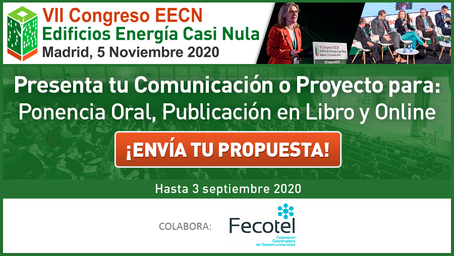 CongresoEECN's tweet photo. Contamos con colaboración de Federación Coordinadora de #Telecomunicaciones @FECOTEL_ES para celebrar VII Congreso #EdificiosEnergíaCasiNula #CongresoEECN7 que organiza @grupotecmared @mitmagob presencial y online 5/11 @LaNaveMadrid ¡Envía tu Comunicación! https://t.co/fZXA2CclNS https://t.co/G8yRbJ0Kkf