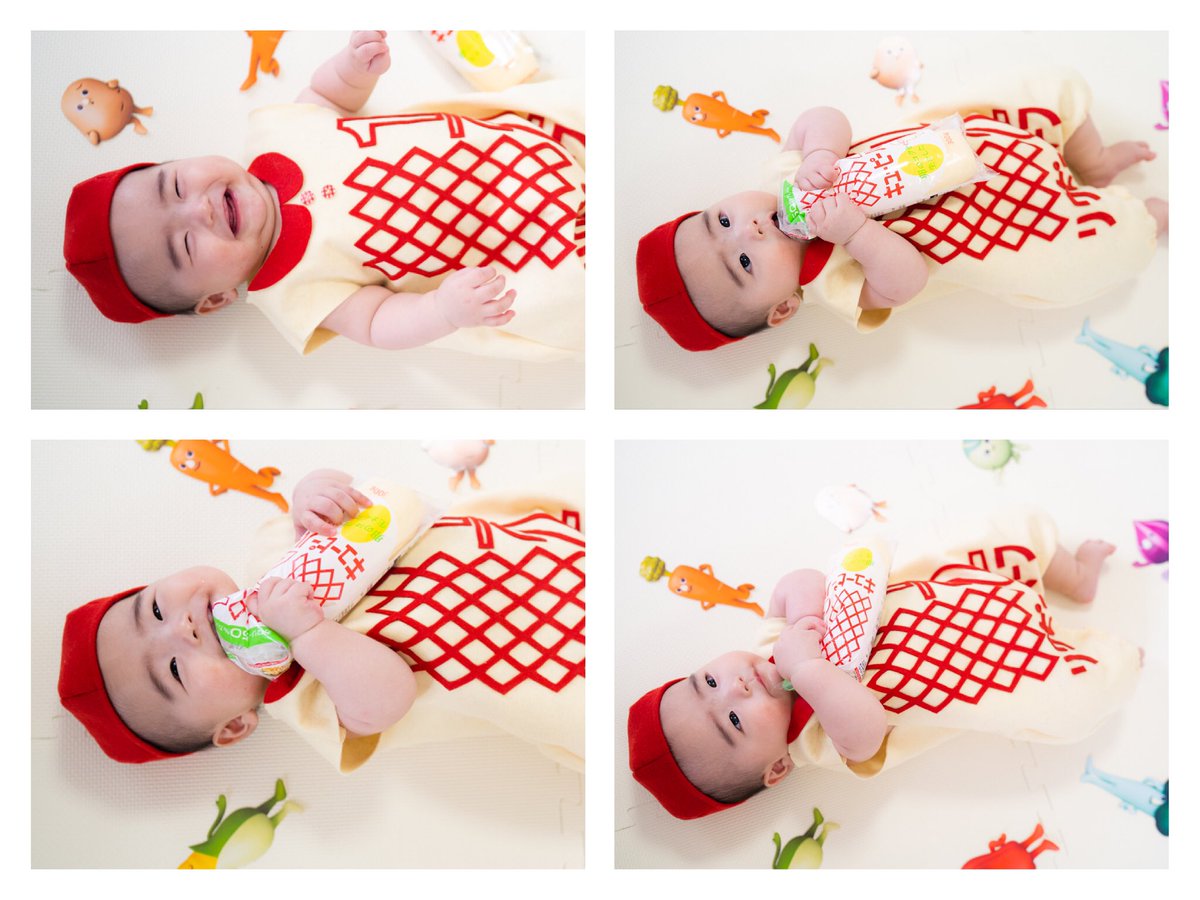 きみちゃん 1y7m Di Twitter キューピーハーフ June 29 りっくんwithヤサイな仲間たち Photo By 柊せんせー 生後6ヶ月 ハーフバースデー キューピーハーフ 19dec Baby りっくんフォト T Co