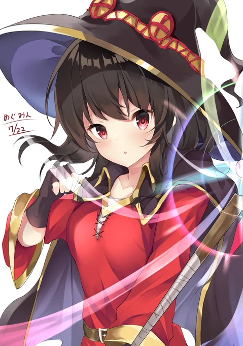 #このすば 
#めぐみん
三嶋先生のタッチが難しすぎた!!
最終進化アニメ塗りみたいで好き 