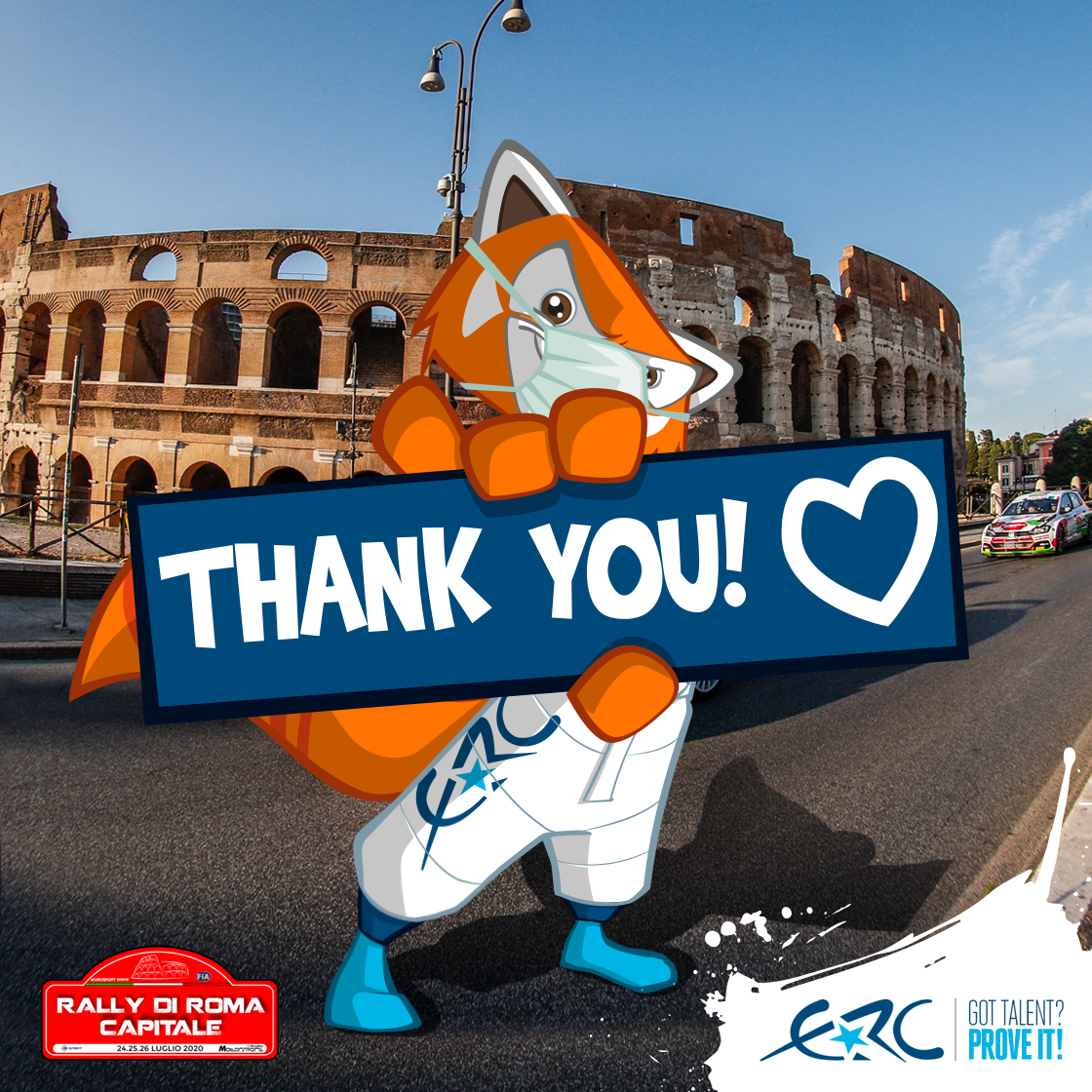 FIAERC's tweet photo. We really wanted to thank once again the organizers, the teams, the crews, the marshals, the volunteers and every single person who made this possible. Together, we will definitely win the #RaceAgainstCovid.
Thank you! 💙
#FIAERC #RallyDiRomaCapitale #startoftherestart https://t.co/4Qpc4Nnhkc