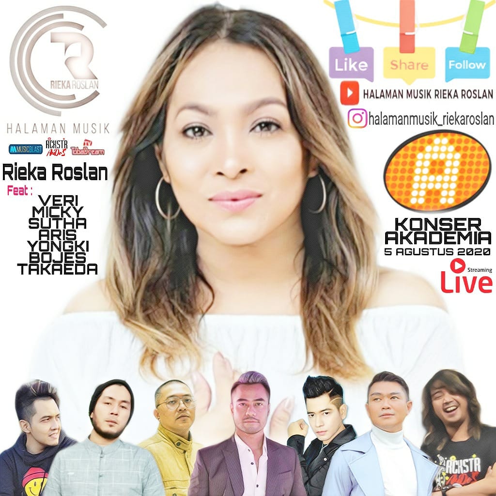 afimania's tweet image. Catet yaaa!! 5 Agustus 2020 ada @Veri_Afandi @mickquee @putu_sutha @dr_yongki @BOOJEESS @Takaedaa @Ari_Sanjaaya dan tentunya Teh Rieka Roslan donggg.. Live streaming di youtube "Halaman Musik Rieka Roslan"