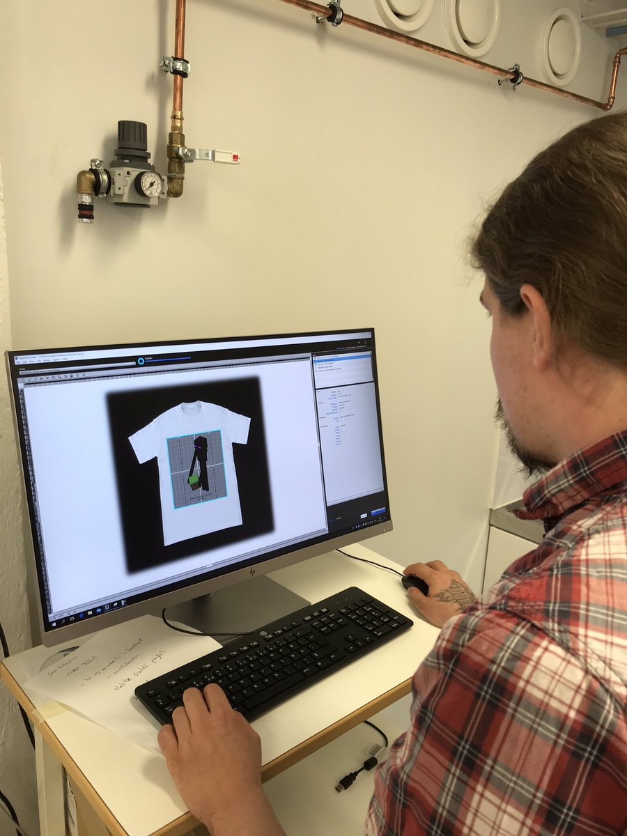 hamkdf's tweet photo. Printing our new uniforms 😀 #GarmentMaker #Epson #DigitalTextilePrinter #Minecraft https://t.co/FRb39ovDi4