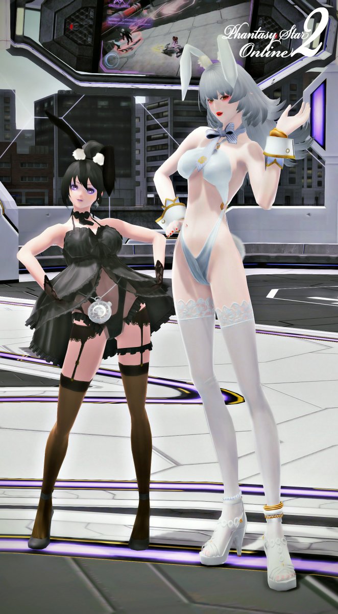 天魔 Ship5 Pso2うさぎ愛好家集会 Emiさん セクシーな白いバニーちゃん うさぎだから目元のメイクは赤なのかな カプチーノさん ウィオラマギカとオリジナルバニーハットを合わせてくるとはやりますね 最近見ない分新鮮に感じますね