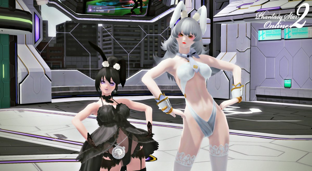 天魔 Ship5 Pso2うさぎ愛好家集会 Emiさん セクシーな白いバニーちゃん うさぎだから目元のメイクは赤なのかな カプチーノさん ウィオラマギカとオリジナルバニーハットを合わせてくるとはやりますね 最近見ない分新鮮に感じますね