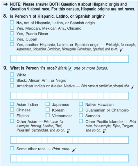 Some pages of the 2020 census