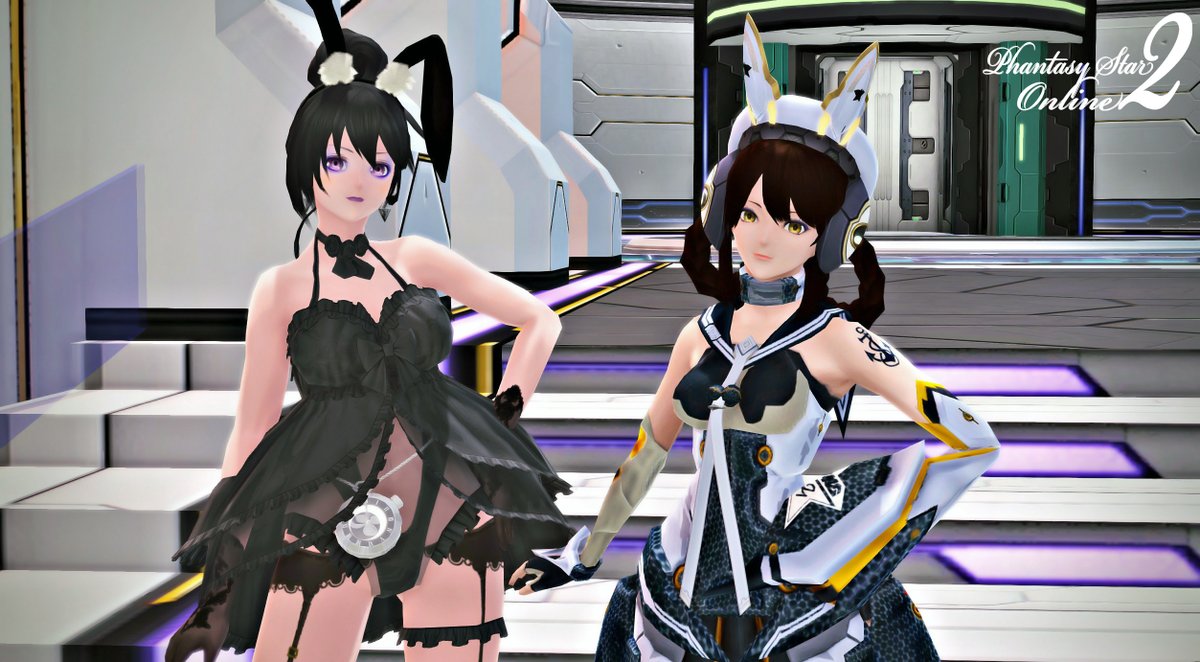 天魔 Ship5 Pso2うさぎ愛好家集会 Emiさん セクシーな白いバニーちゃん うさぎだから目元のメイクは赤なのかな カプチーノさん ウィオラマギカとオリジナルバニーハットを合わせてくるとはやりますね 最近見ない分新鮮に感じますね
