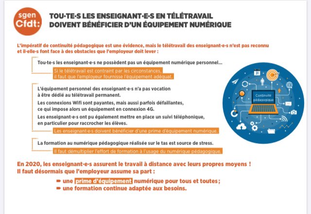 atorchet's tweet photo. Cette prime est une revendication du @SgenCFDT car il est plus que temps que le ministère assume sa responsabilité d’employeur. https://t.co/UXjtuMjqSt