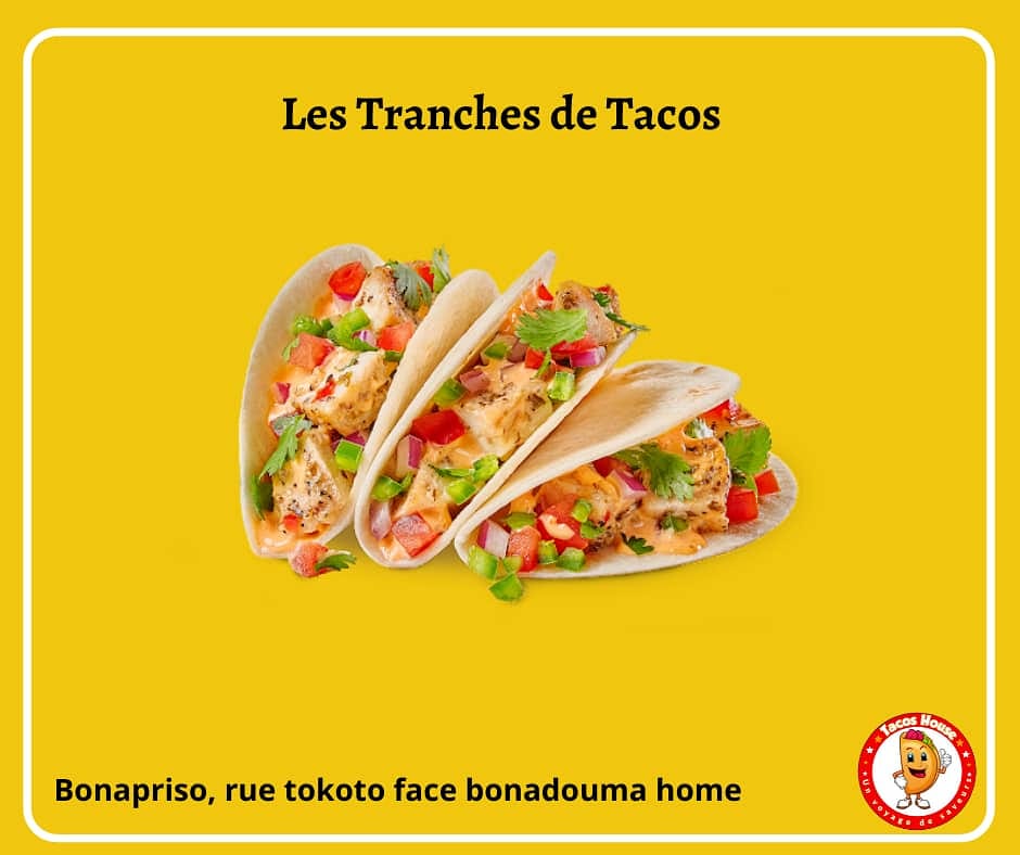 tacoshouse237's tweet photo. Nos tacos lovers❤️

Non non  pas les tranches d' ananas,  Cest les Tranches de Tacos les meilleures! 
Arrriiibbbaaaaaa 💃💃💃

Demain les Tacos sont à 1,000F chaque mardi 😋😋

Bon début de semaine 🎉

📲CONTACT: +237 6 59 31 07 95
🚕: Bonapriso en face Bonadouma home https://t.co/4lSR7TAEkm
