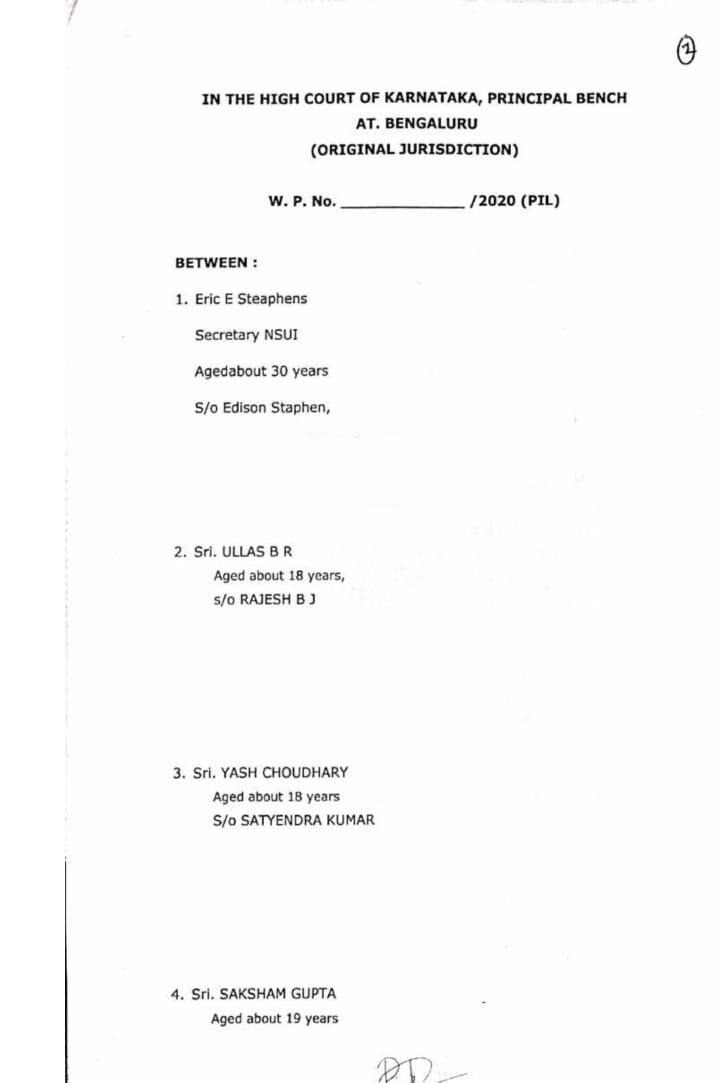 barandbench's tweet photo. NSUI files a petition before the Karnataka High Court regarding the Karnataka CET matter.
@anubha1812 @advocate_alakh @anvith_kateel #StudentsInSCAgainstUGCStudents @nsui #UGCCancelOnlineExams #KarnatakaCovidHorror @CMofKarnataka @drashwathcn https://t.co/t6HYi3LihW