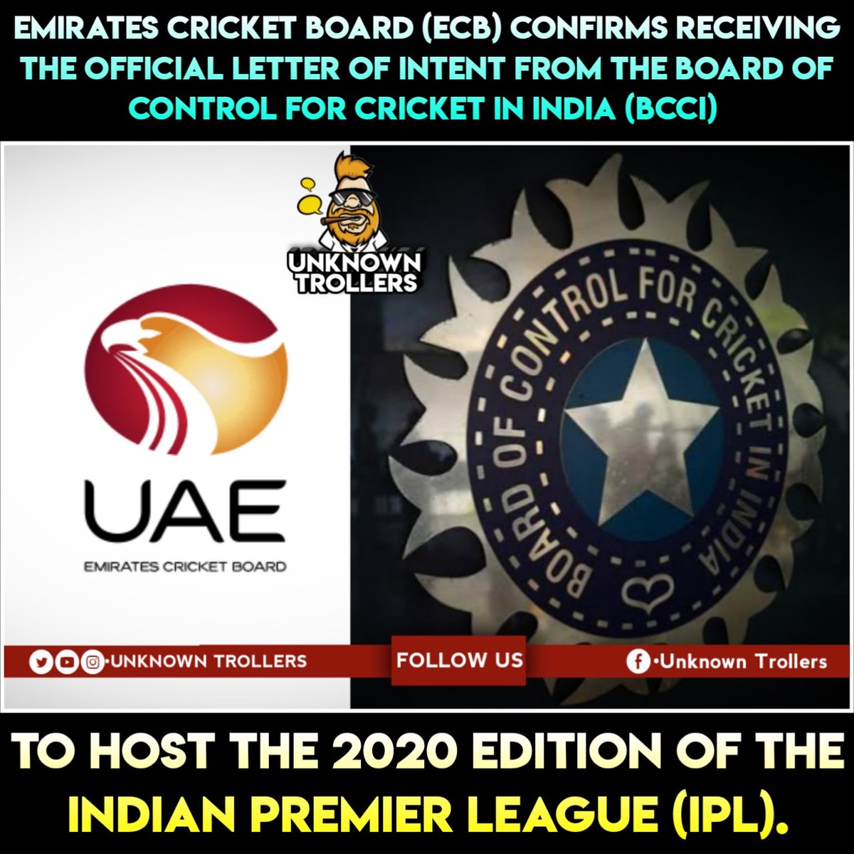 TrollersUnknown's tweet photo. #ECB #BCCI #IPL2020 #IPL #IPL13 #csk #mi #rcb #DC #kxip #SRH #rr #KKR #unknowntrollers #unknown_trollers https://t.co/ehnCtn7JX9