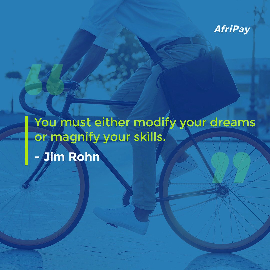 Afripay_Uk's tweet photo. Have an amazing new week guys, and remember

 “You must either modify your dreams or magnify your skills.” 

#mondaymotivation #hustle #work https://t.co/YAUCfqkr3M