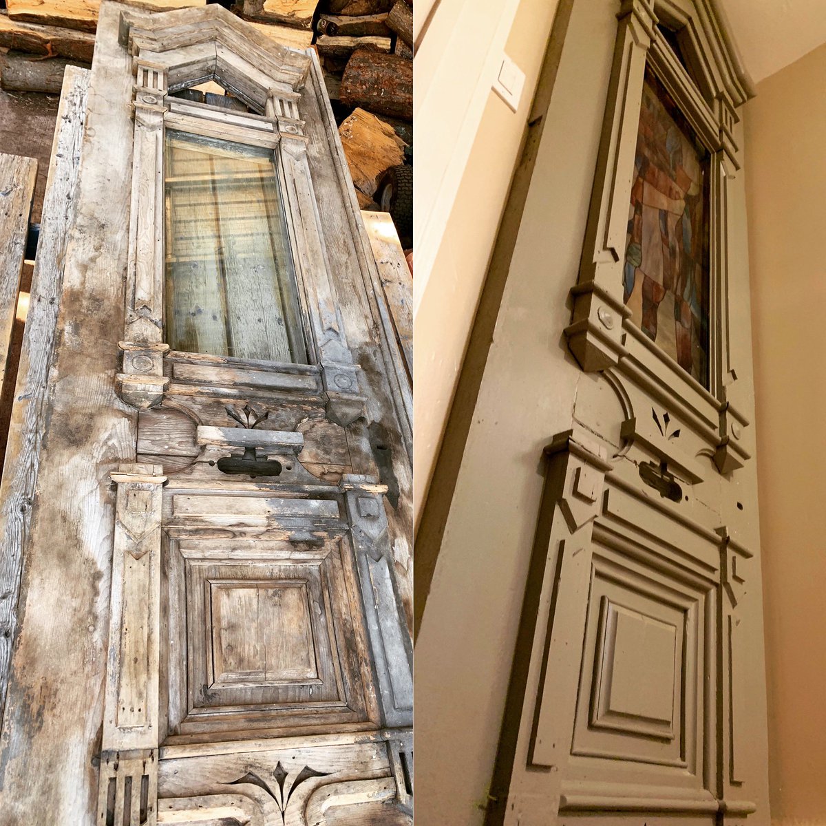 MountainPocono's tweet photo. It’s amazing what some people throw away!  We found this awesome door and put a little magic into it!   It’s displayed at the Canadensis Craftsman vacation rental.  🤩😍🤩😍

https://t.co/TXknnCfgMW

#poconomtnvacations #poconos #airbnb #airbnblife #barrett_pa_airbnb #vrbo https://t.co/L4TMDNg54j