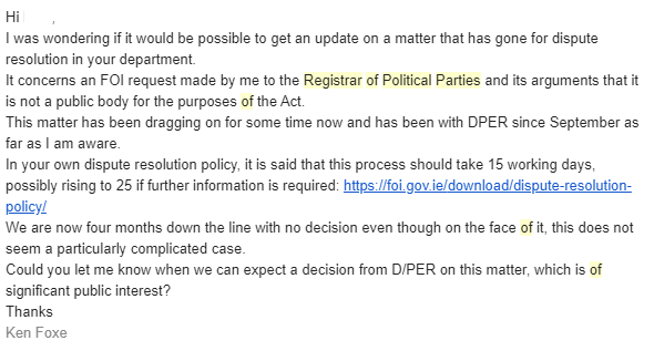 It was with the Department by September of 2019. These decisions are supposed to take around a month. I hadn't heard anything by January so I looked for an update:
