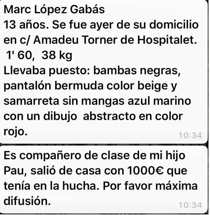 cornella20's tweet photo. #RT Se busca a este chico #maxima difusión #desaparecido #hospitalet https://t.co/QnOmIy4WKS