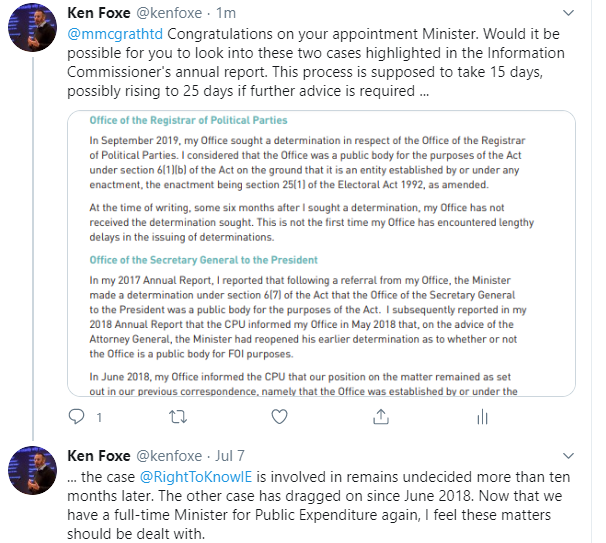 Roll on another half a year and the case is one of two flagged by the Information Commissioner in his annual report. The other has been dragging on for even longer: