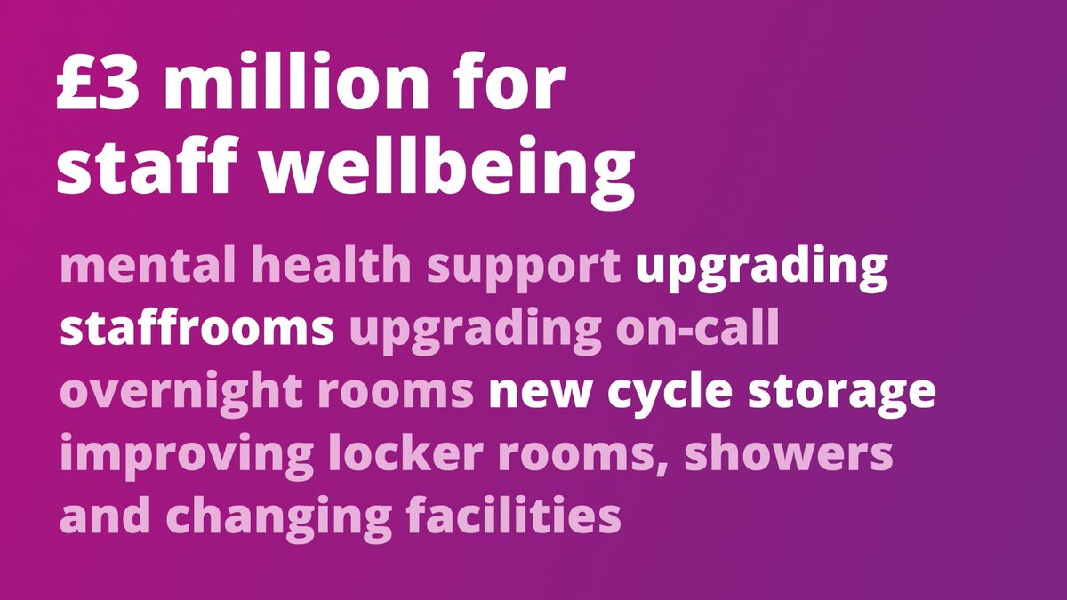 Barts_Charity's tweet photo. We’re delighted to give a £3m package of long-term support for the incredible staff @NHSBartsHealth, including mental health support &amp; extensive refurbishment of staff areas

Read more: https://t.co/uWE1QKwTlP

A huge thank you to everyone who's donated to make this possible💜 https://t.co/U4tIcHl5hn
