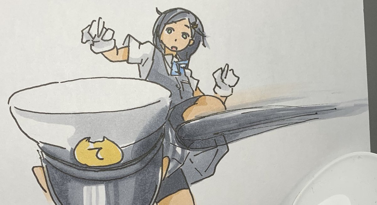 陽炎(艦これ) ,黒潮(艦これ) 「#みなさんの陽炎型のイラスト見せてください
陽炎はつい最近初めて描いた。後ろ姿だ」|ひじからのイラスト
