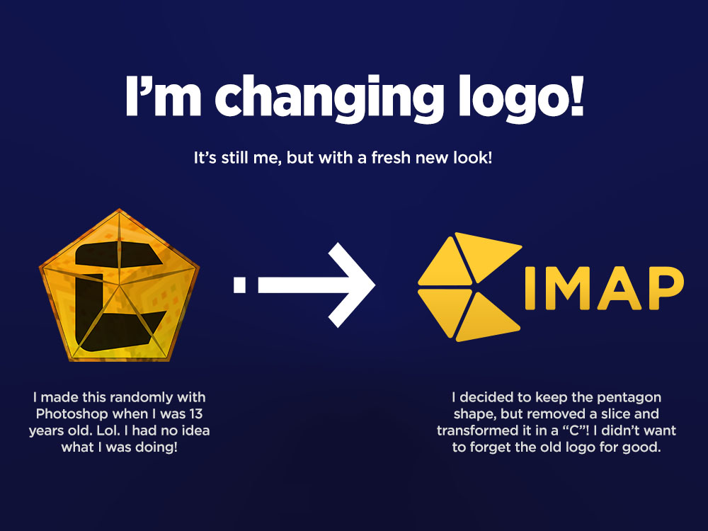 It's time...😲

...I'M CHANGING LOGO! 😍

After 5 years, the time to give my brand a modern look has come.
Take a look and share your thoughts! 🙌⬇