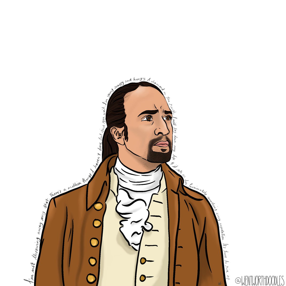 aldrin_rl's tweet photo. Whilst furloughed I became obsessed with the works of @Lin_Manuel and have had @HamiltonMusical on repeat. So, naturally, I drew Lin-Manuel Miranda as A. Ham. #youaretheworstburr #adotham #andpeggy #includewomeninthesequel #linmanuelmiranda #frustratedtheatrekid #Hamilton https://t.co/dgCdLoVNoL