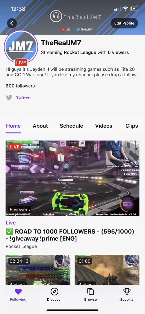 TheRealJM7_'s tweet photo. Live now on @Twitch playing Rocket League!

Road to 1000 Followers (600/100)

Join the stream and help us get closer to our goal🙌🏼

https://t.co/ZFnK6ux9KN

https://t.co/ZFnK6ux9KN

https://t.co/ZFnK6ux9KN https://t.co/5QyV4zr4Aw