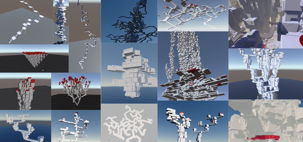 FelixSzczesny's tweet photo. Currently working on a project book for our game Vast. 
Players “plant” procedurally growing structures and can influence how they grow.
To start the project we played around with different algorithms and shapes. 

With @JonathanV3it, @Cody1712re &amp; Philip H.
#gamedev #game https://t.co/6I5PK3PXGK