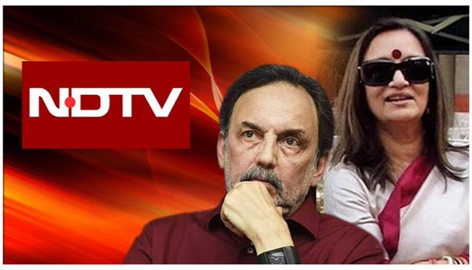 A long  #Thread on NDTV. Wondering why NDTV is anti-government and pro-leftist. Let's seeShareholding.-61% is held between Pranoy Roy (PR) & Radhika Roy (RR)-RR is the sister of Brinda Karat -member of Communist P.I (Marxist) and husband of Prakash Karat - ex Gen Sec CPI (M)