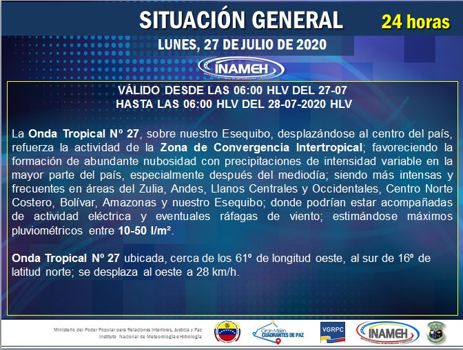 PCivil_Cumana's tweet photo. #27JuL YO❤️CUMANÁ Condiciones Meteorológicas próximas 24 Horas #Reporte de las 06:00 HLV Vía @InamehVenezuela #SoloQueremosSalvarVidas https://t.co/ZHqJn5PkFx