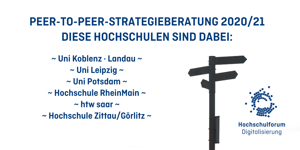HFDdigital's tweet photo. Die Jury hat entschieden. Diese Hochschulen bekommen 2020/21 unsere Peer-to-Peer-Strategieberatung:

- Uni Koblenz · Landau 
- Uni Leipzig 
- Uni Potsdam 
- Hochschule RheinMain 
- @htw Saar
- Hochschule Zittau/Görlitz

Zur Pressemitteilung: https://t.co/bzxN33kAdN

#DigitalTurn https://t.co/ws3PMb3K0W