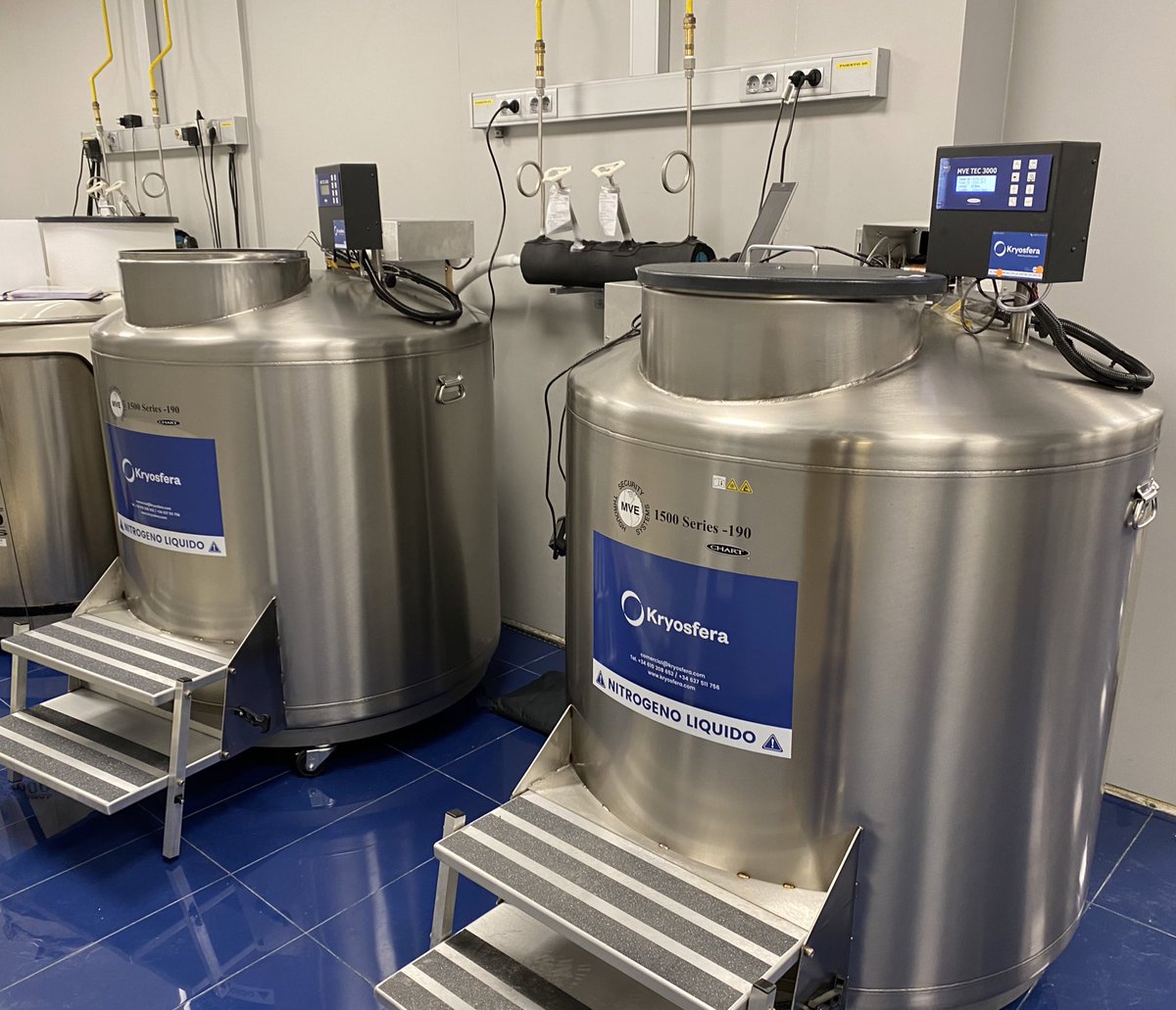 Sala de #criopreservacion #tanquesdenitrogeno fase #vapor #seguridad de las #muestras