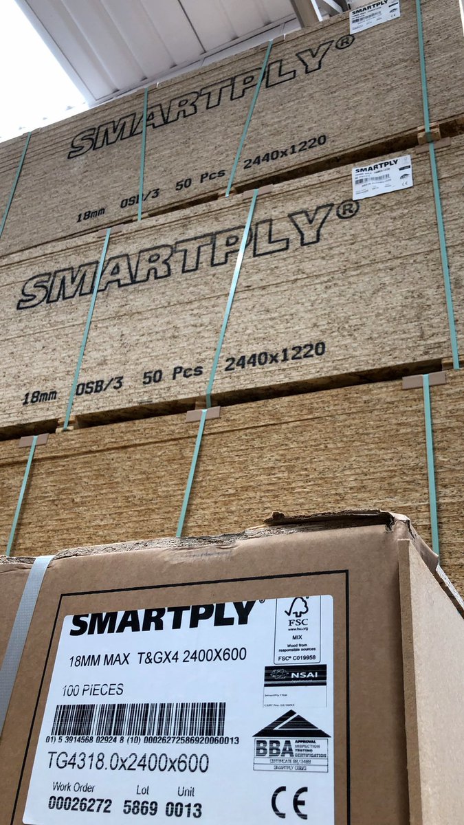 JJ_Roofing's tweet photo. 5 days remain of our #Smartply #OSB3 8FT x 4FT (2.44M x 1.22M) boards for only £13.95+VAT in-store only while stocks lasts. Find your nearest store on our website https://t.co/IIio1jQxZa or call 0333 7000 000 to place your order.
#OSB #OSBBoard #Roofing #RoofingMaterials https://t.co/69cUUI6xKX
