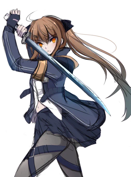 推しに刀を持たせたい発作が起きたので9ちゃんに構えてもらった

#ドルフロ #少女前線 #少女前线 